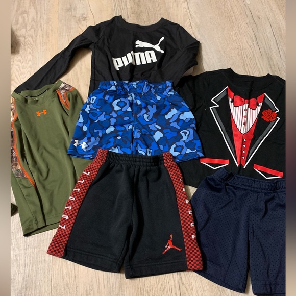 Puma Other - Boys 3T clothing bundle- shorts, long sleeves, under armour, Nike, air Jordan